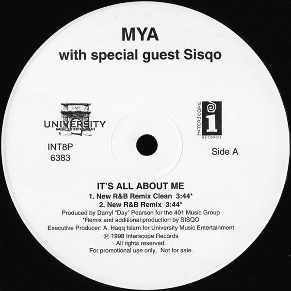 12inch Record MYA, SPECIAL GUEST SISQO - It s All About Me INT8P6383 Interscope Reco 1998 US Soul/Funk Used
12inch Record MYA, SPECIAL GUEST SISQO - It s All About Me INT8P6383 Interscope Reco 1998 US Soul/Funk Used