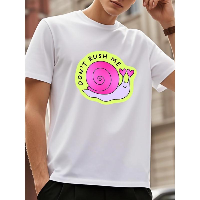 European Size Men s Slow Living Pink Snail Print T-Shirt - Casual Short Sleeve Round Neck Summer Top with Design Suitable for Young, & Casual Attire 4XL білий
European Size Men s Slow Living Pink Snail Print T-Shirt - Casual Short Sleeve Round Neck Summer Top with Design Suitable for Young, & Casual Attire 4XL білий