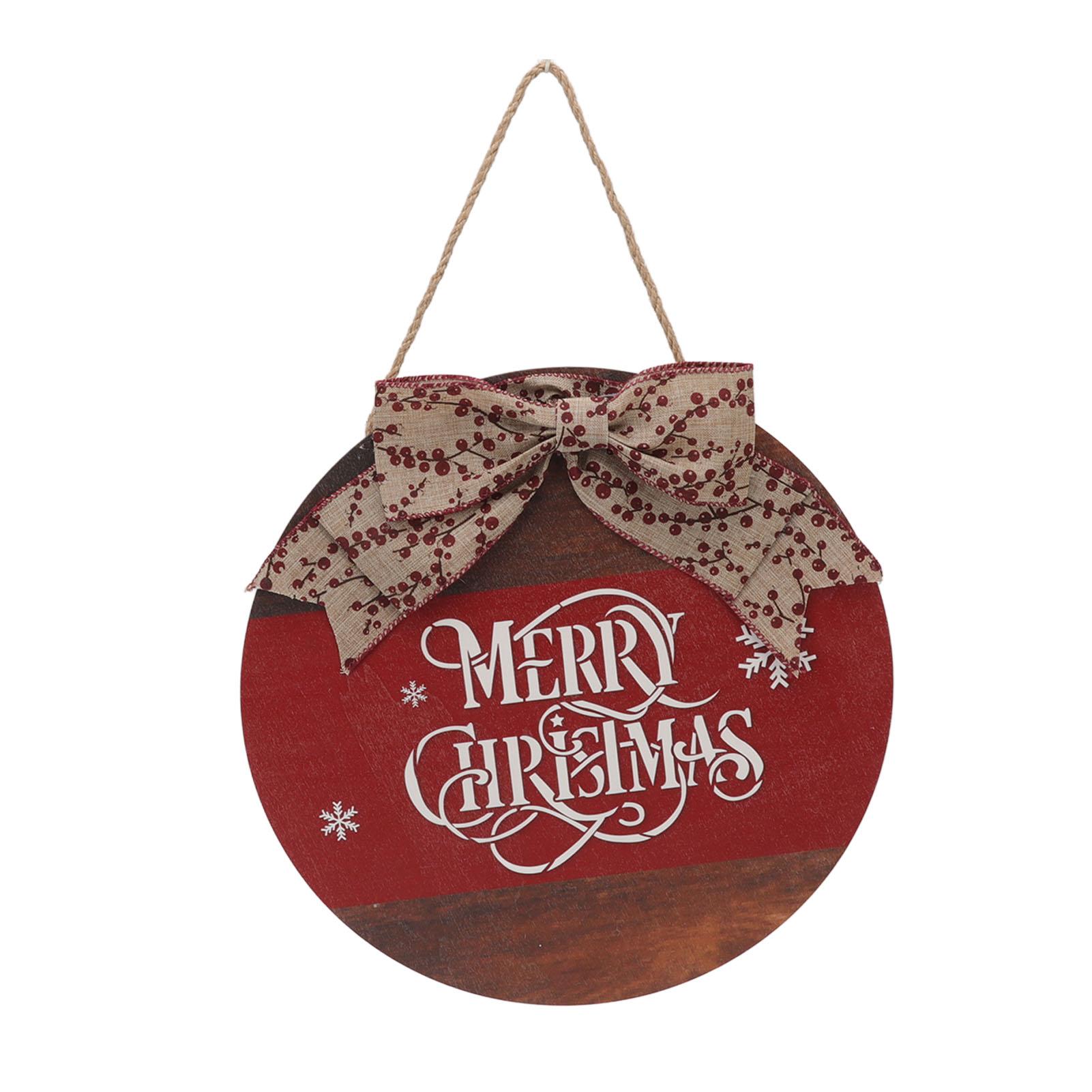 Wooden Christmas Door Sign Bowknot Round Christmas Hanging Sign Indoor Decorative Pendant Letter
Wooden Christmas Door Sign Bowknot Round Christmas Hanging Sign Indoor Decorative Pendant Letter