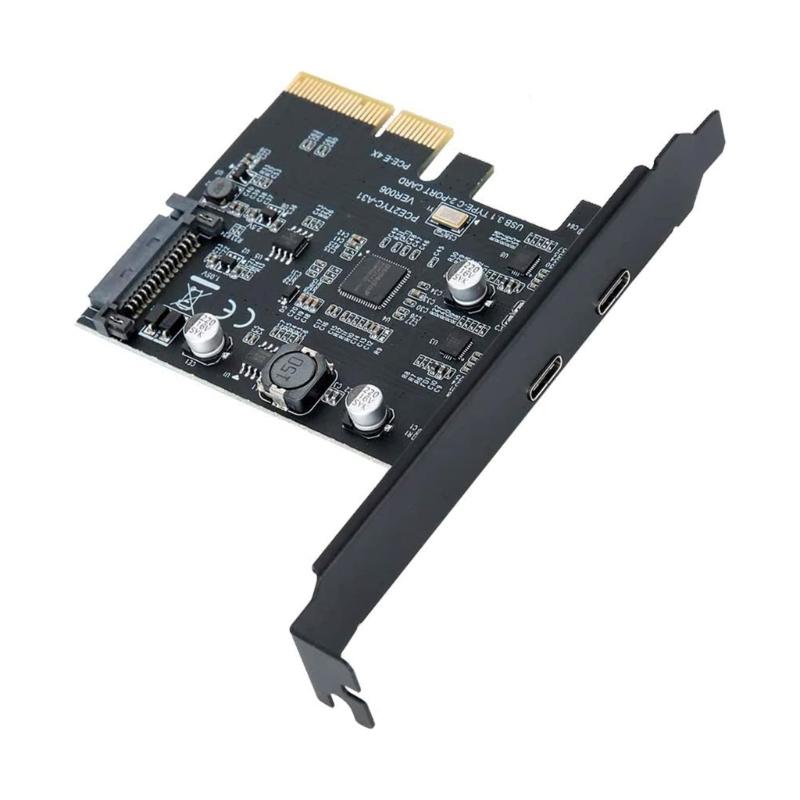 2-портовий адаптер типу C PCI-E, адаптер PCI-Express 4X до USB 3.2 Gen, швидка передача 10 Гбіт/с
2-портовий адаптер типу C PCI-E, адаптер PCI-Express 4X до USB 3.2 Gen, швидка передача 10 Гбіт/с