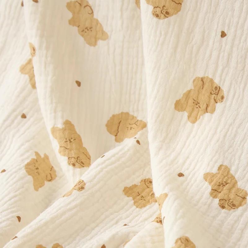 135x50см Чиста бавовна Дихаюча Тканина з принтом маленького ведмедика Двошарова марля Для піжам, Дитячого одягу, Ковдр, Тканини для DIY 50x135cm
135x50см Чиста бавовна Дихаюча Тканина з принтом маленького ведмедика Двошарова марля Для піжам, Дитячого одягу, Ковдр, Тканини для DIY 50x135cm