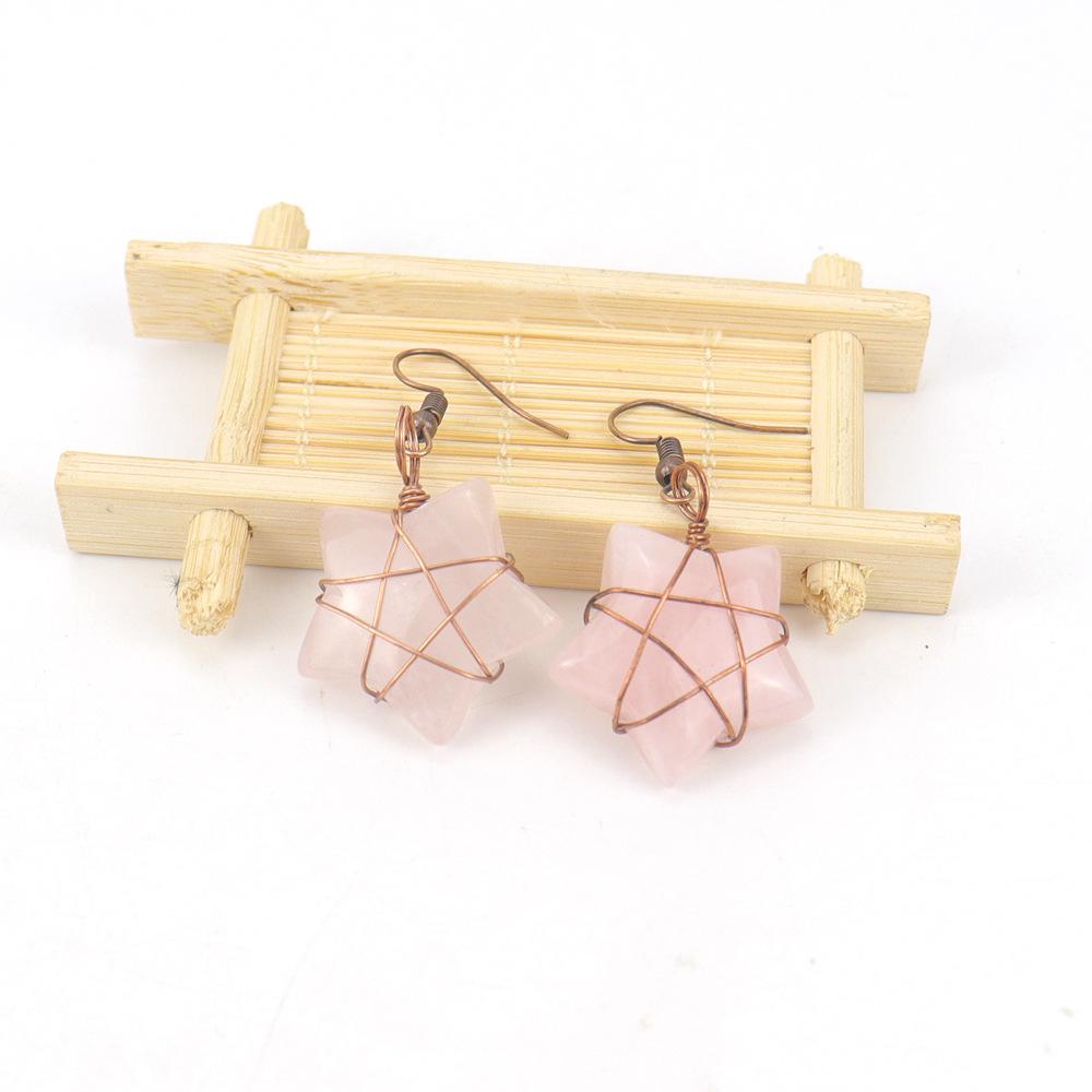 Tiktok Hand Winding Natural Gravel Crystal Amethyst Pentagram Earrings Earrings Star Earrings E43
Tiktok Hand Winding Natural Gravel Crystal Amethyst Pentagram Earrings Earrings Star Earrings E43