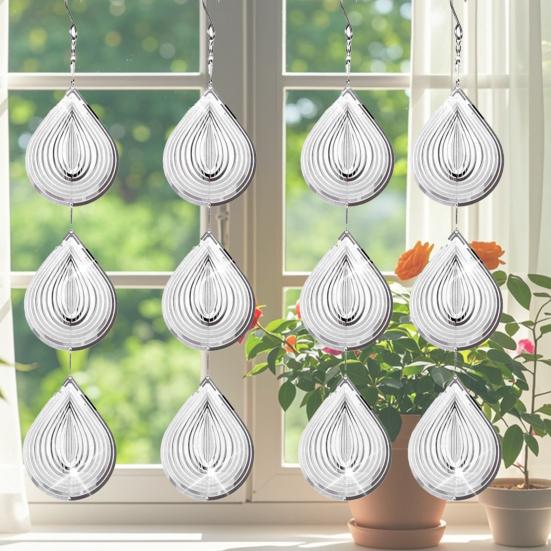 3D Waterdrop вітер Spinner птах лякати прикраса відкритий сад двір ферма висячі металеві вітер дзвін птах стримування пристрій Орнамент срібний
3D Waterdrop вітер Spinner птах лякати прикраса відкритий сад двір ферма висячі металеві вітер дзвін птах стримування пристрій Орнамент срібний