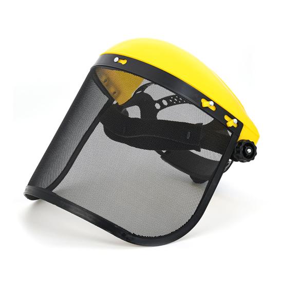 Защитный лицевой щиток для лесозаготовок, защитный щиток с металлическим козырьком, защитный шлем для деревообработки для работы с бензопилой, работы во дворе, кошения травы, валки деревьев 1pc