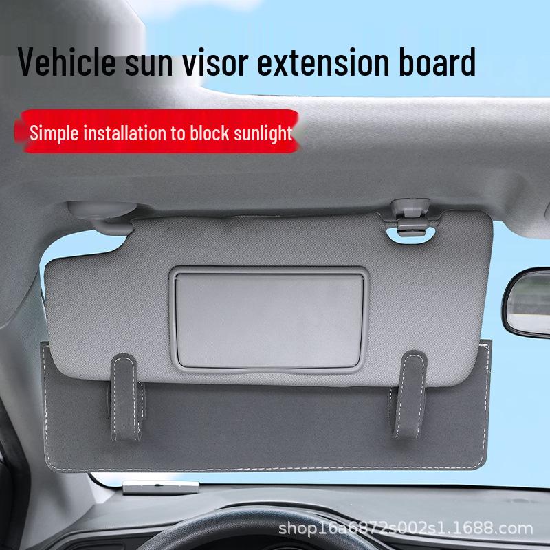 Suede Sun Visor Extension: Car Interior Sun Blocker Sun Shade Extension Board - Black/Grey
Suede Sun Visor Extension: Car Interior Sun Blocker Sun Shade Extension Board - Black/Grey