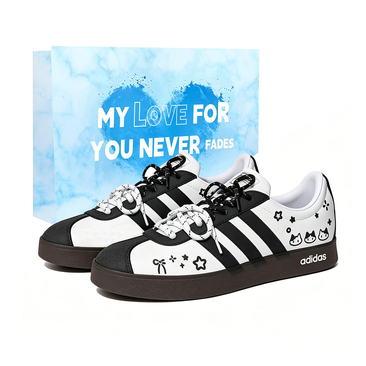 Adidas Vl Court Classic Star Cat Graffiti Height Increasing Low top Skateboard Shoes Unisex Black White JQ2470(TeamX-) 39⅓
Adidas Vl Court Classic Star Cat Graffiti Height Increasing Low top Skateboard Shoes Unisex Black White JQ2470(TeamX-) 39⅓