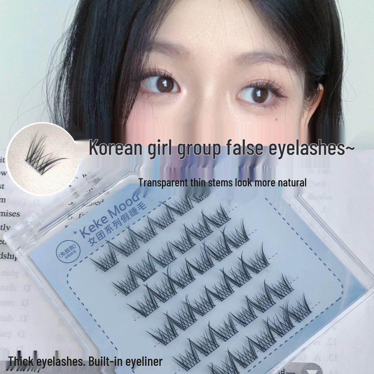 Kekemood Korean Style Pseudo-Natural No-Glue Eyelashes - Curled, Single Cluster, Distinct Lash Extensions
Kekemood Korean Style Pseudo-Natural No-Glue Eyelashes - Curled, Single Cluster, Distinct Lash Extensions