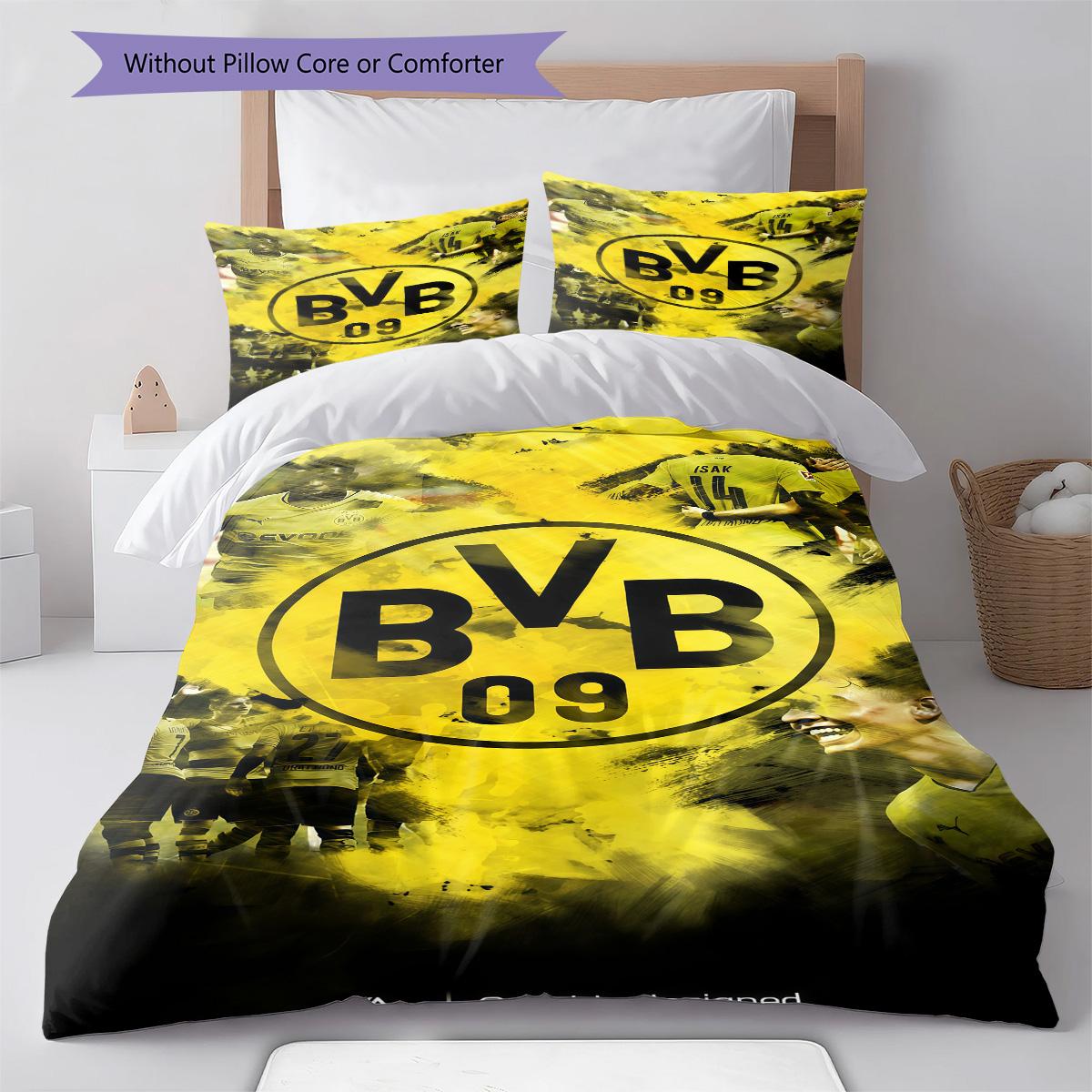 Brave BVB logo RugPattern Bedding Quilt Set Quilt Cover Pillowcase Home Decoration Birthday Gift (1 * duvet cover + 2 * pillowcase, without core) 135x200cm
Brave BVB logo RugPattern Bedding Quilt Set Quilt Cover Pillowcase Home Decoration Birthday Gift (1 * duvet cover + 2 * pillowcase, without core) 135x200cm