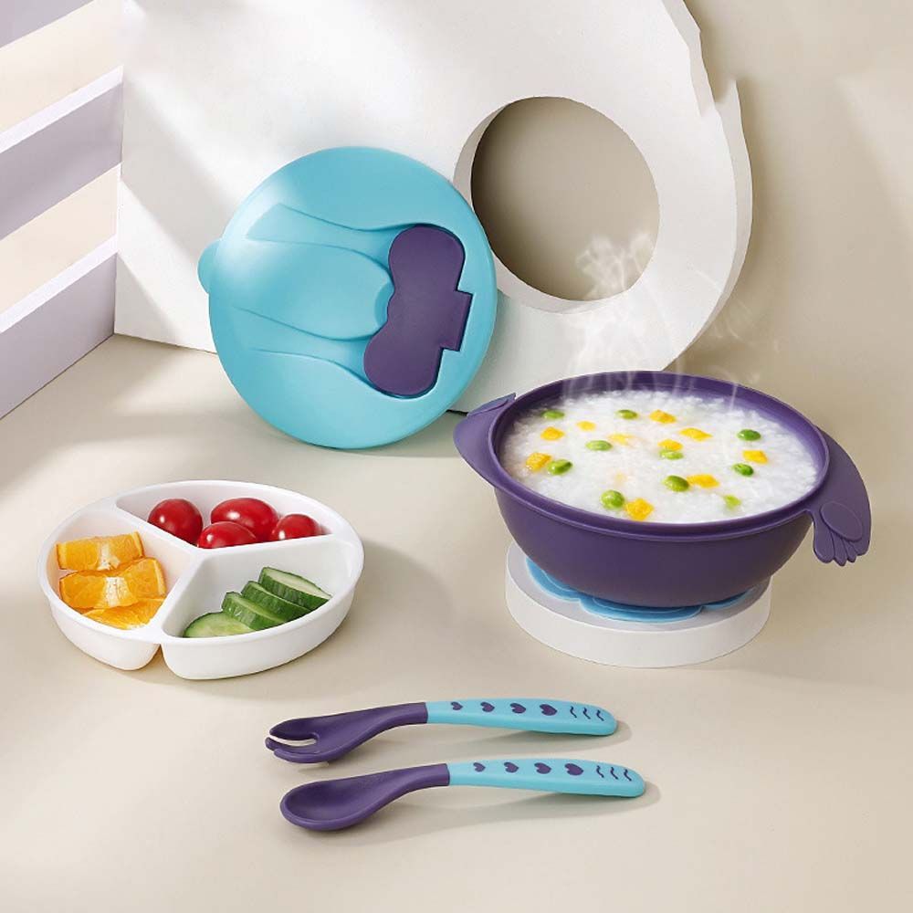 Spoon Baby Feeding Bowl Children Food Container Kids Tableware Set Baby Dishes Training Plate синий
Spoon Baby Feeding Bowl Children Food Container Kids Tableware Set Baby Dishes Training Plate синий