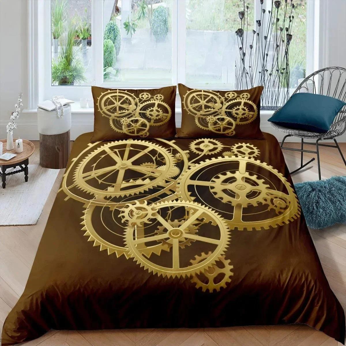 Комплект підодіяльників Ndustrial Gear Queen Size Style Steampunk Locks Comfort Cover Boys Men Mechanical Device Поліестеровий набір постільної білизни 135x200cm
Комплект підодіяльників Ndustrial Gear Queen Size Style Steampunk Locks Comfort Cover Boys Men Mechanical Device Поліестеровий набір постільної білизни 135x200cm