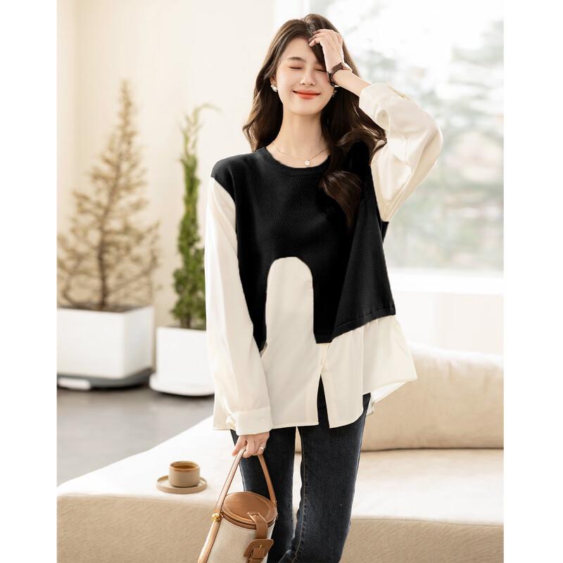 ITISF4 Women s Fake Two-Piece Color-Block Patchwork Shirt One Size
ITISF4 Women s Fake Two-Piece Color-Block Patchwork Shirt One Size