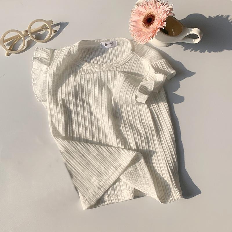 Girls Summer T-shirts Fly Sleeved For Kids Candy-color Short-sleeved Children Tops Blouse Baby Clothes 140 білий
Girls Summer T-shirts Fly Sleeved For Kids Candy-color Short-sleeved Children Tops Blouse Baby Clothes 140 білий