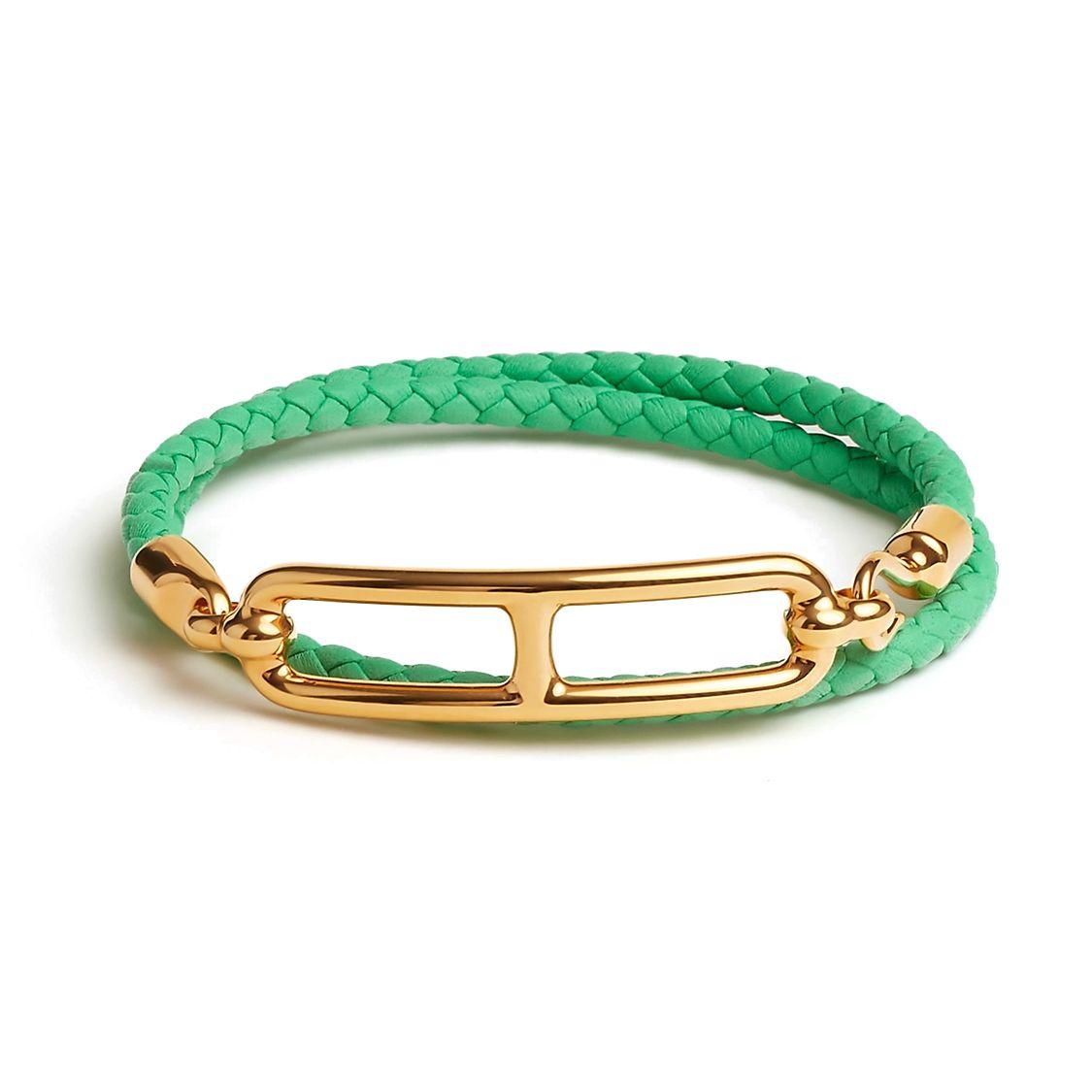 Hermes Roulis Double Circle Woven Calfskin Bracelet Women bracelet Green H071727F-0ZT2 T2
Hermes Roulis Double Circle Woven Calfskin Bracelet Women bracelet Green H071727F-0ZT2 T2