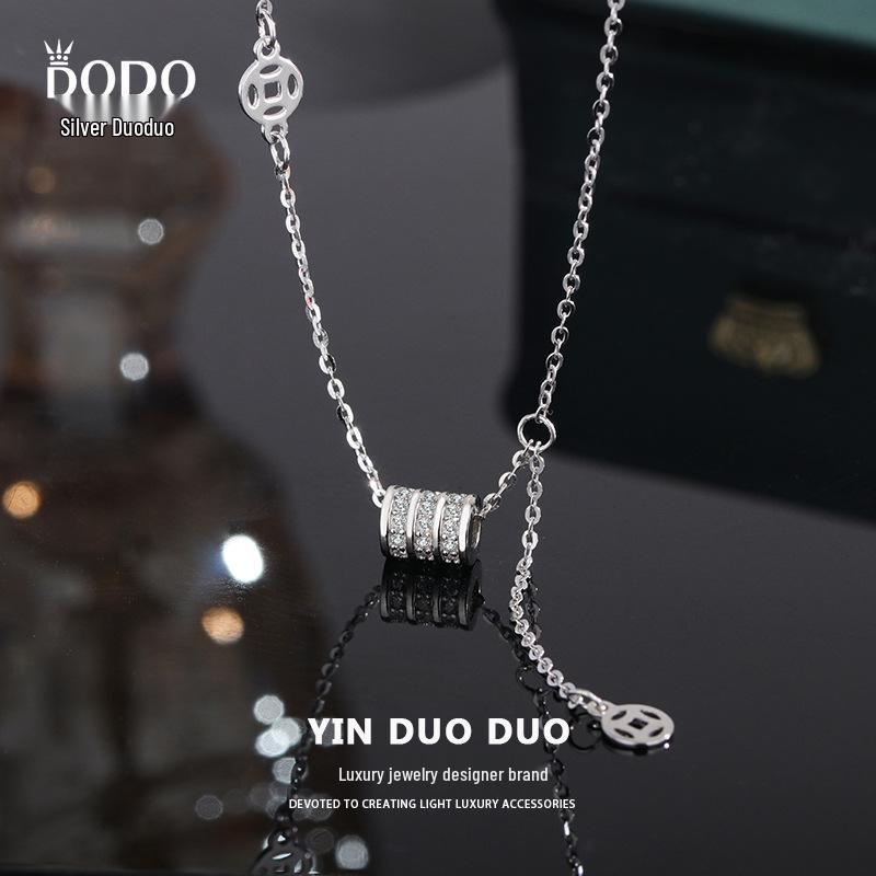 S925 Sterling Silver Coin Pendant Necklace - Elegant Clavicle Chain 925 Silver платиновый
S925 Sterling Silver Coin Pendant Necklace - Elegant Clavicle Chain 925 Silver платиновый