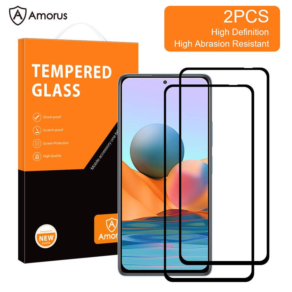 AMORUS 2Pcs HD Full Glue Silk Printing Complete Covering Tempered Glass Screen Protector for Xiaomi Redmi Note 10 4G/Note 10S/Poco M5s 4G Type A
AMORUS 2Pcs HD Full Glue Silk Printing Complete Covering Tempered Glass Screen Protector for Xiaomi Redmi Note 10 4G/Note 10S/Poco M5s 4G Type A