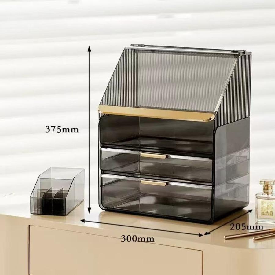 Dressing Table Cosmetics Storage Box Desktop Dust-proof Belt Drawer Large Capacity Bathroom Countertop Waterproof Storage Rack чёрный
Dressing Table Cosmetics Storage Box Desktop Dust-proof Belt Drawer Large Capacity Bathroom Countertop Waterproof Storage Rack чёрный