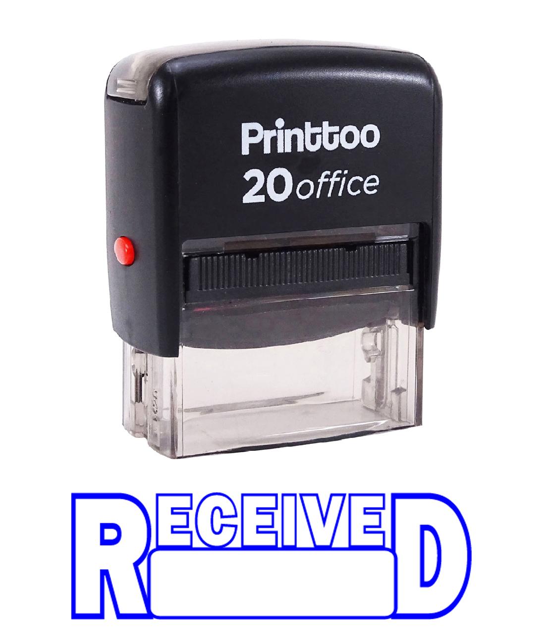 Printtoo Self Inking RECEIVED Rubber Stamp Office Stationary Custom 14 mm x 38 mm (Approx) синій
Printtoo Self Inking RECEIVED Rubber Stamp Office Stationary Custom 14 mm x 38 mm (Approx) синій