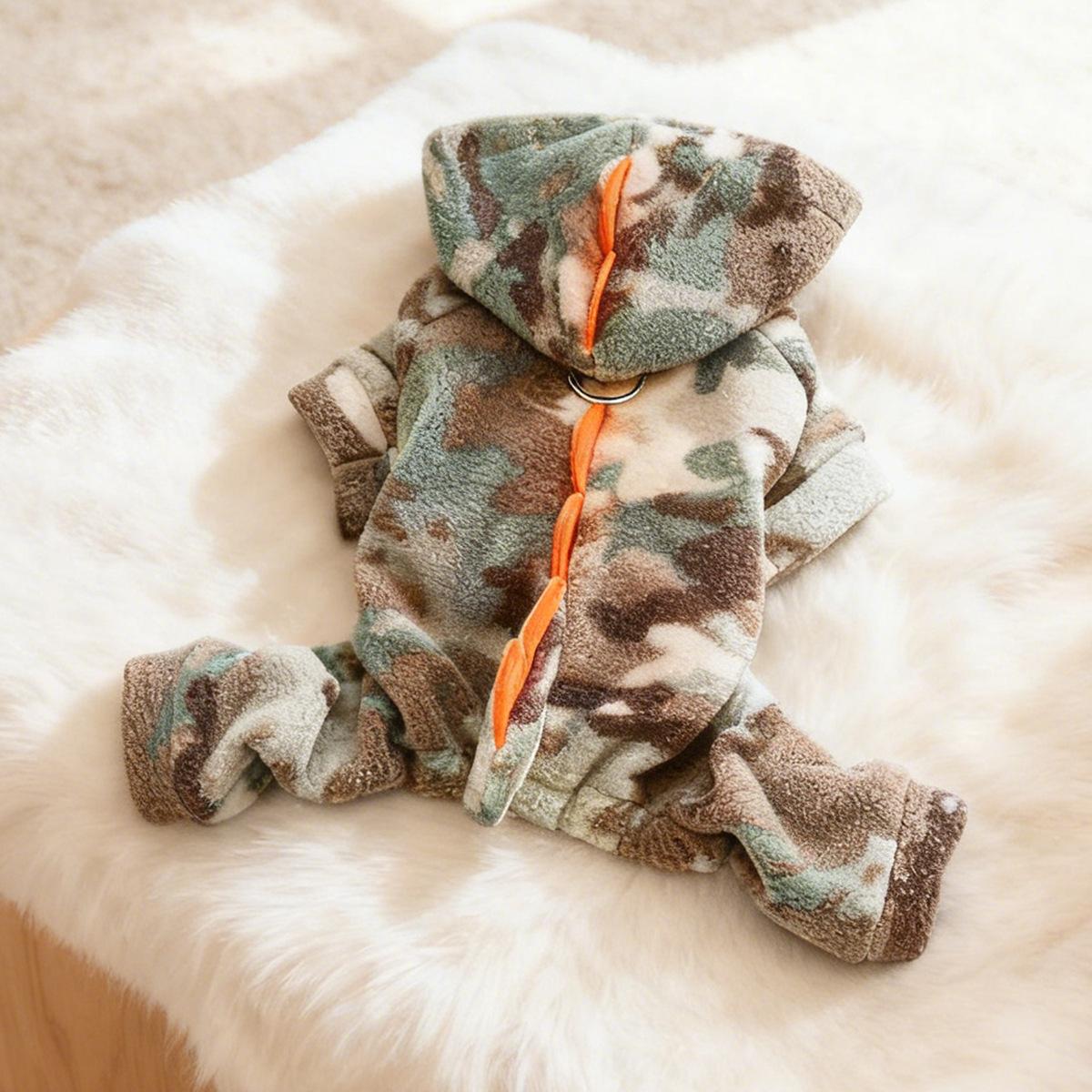 Pet clothes autumn and winter small puppies happy dog cat warm camouflage dinosaur four-legged suit xl-bust size54, length 40cm, about 7-9kg
Pet clothes autumn and winter small puppies happy dog cat warm camouflage dinosaur four-legged suit xl-bust size54, length 40cm, about 7-9kg