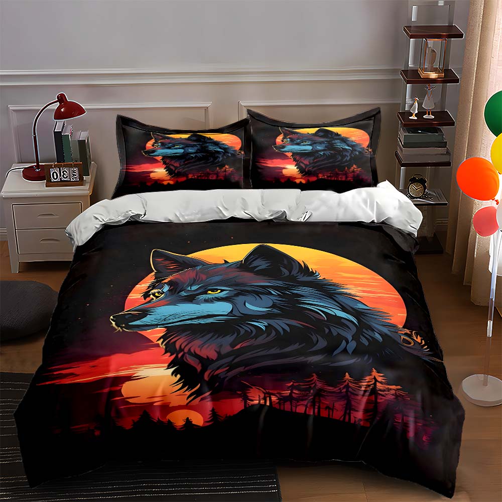 Wolf, sunset, silhouette Bedding Duvet cover sets Duvet covers Pillowcases gifts (1 * Duvet Cover 2 * Pillowcases, without duvet insert) 135x200cm
Wolf, sunset, silhouette Bedding Duvet cover sets Duvet covers Pillowcases gifts (1 * Duvet Cover 2 * Pillowcases, without duvet insert) 135x200cm