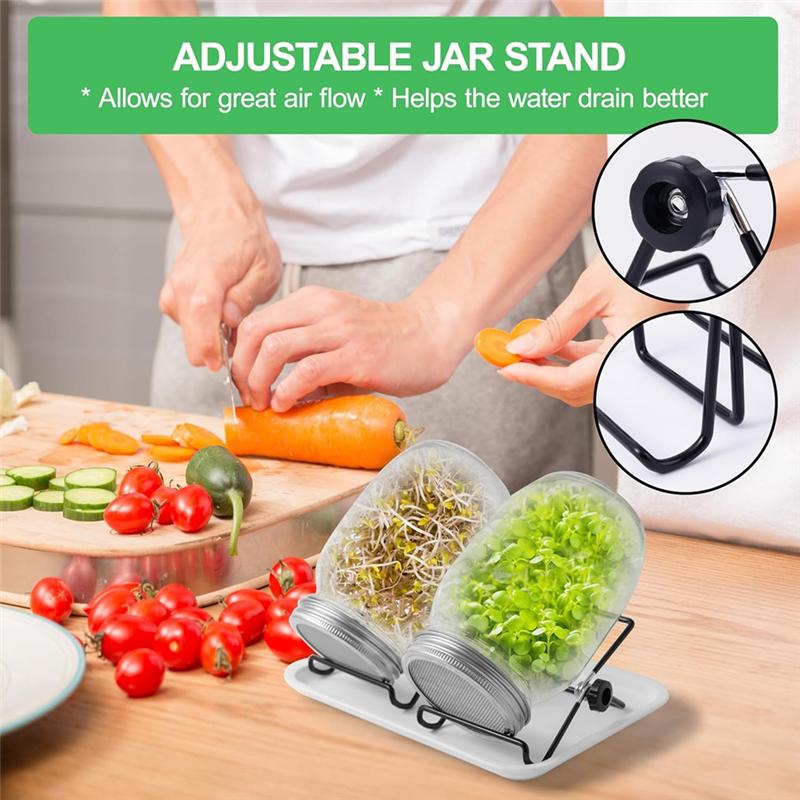 Fresh Stainless Steel Mesh Sprouting Kit For Wide Mouth Mason Jars For Growing Broccoli Sprouts, Bean Sprouts, Sunflower, Etc NONE
Fresh Stainless Steel Mesh Sprouting Kit For Wide Mouth Mason Jars For Growing Broccoli Sprouts, Bean Sprouts, Sunflower, Etc NONE