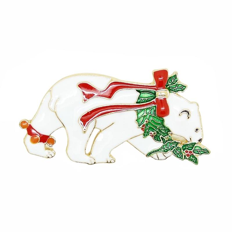 Рождественский подарок Милая золотая рождественская брошь в виде белого медведя 1 шт. 1 pc
Рождественский подарок Милая золотая рождественская брошь в виде белого медведя 1 шт. 1 pc