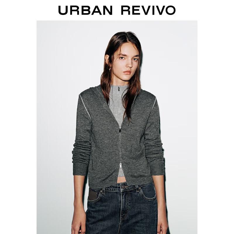 UR 2025 Женский повседневный темно-серый вязаный кардиган с капюшоном на двойной молнии XS
UR 2025 Женский повседневный темно-серый вязаный кардиган с капюшоном на двойной молнии XS