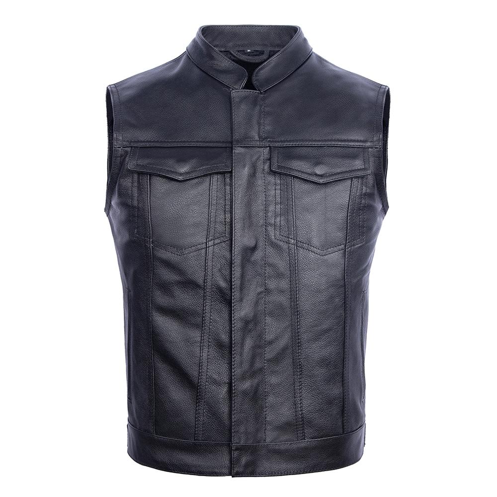 Classic Motorcycle Vest Biker Leather Vests Genuine Cow Men Leather Sleeveless Jacket With Zipper Spring Summer M
Classic Motorcycle Vest Biker Leather Vests Genuine Cow Men Leather Sleeveless Jacket With Zipper Spring Summer M