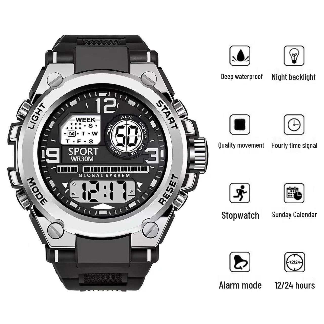 Unisex Shockproof Luminous Outdoor Sports Watch 1809
Unisex Shockproof Luminous Outdoor Sports Watch 1809