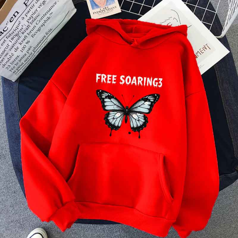 Creative Butterfly Design Print Women Hoodie New Street Casual Sweatshirt Fashion Hoody Pocket Comfortable Female Tops XL
Creative Butterfly Design Print Women Hoodie New Street Casual Sweatshirt Fashion Hoody Pocket Comfortable Female Tops XL