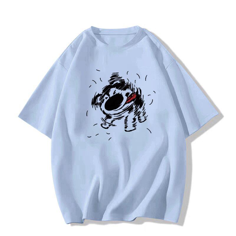 Женская серая хлопковая футболка свободного кроя американского дизайна - Лето 2025 XXL светло-синий
Женская серая хлопковая футболка свободного кроя американского дизайна - Лето 2025 XXL светло-синий