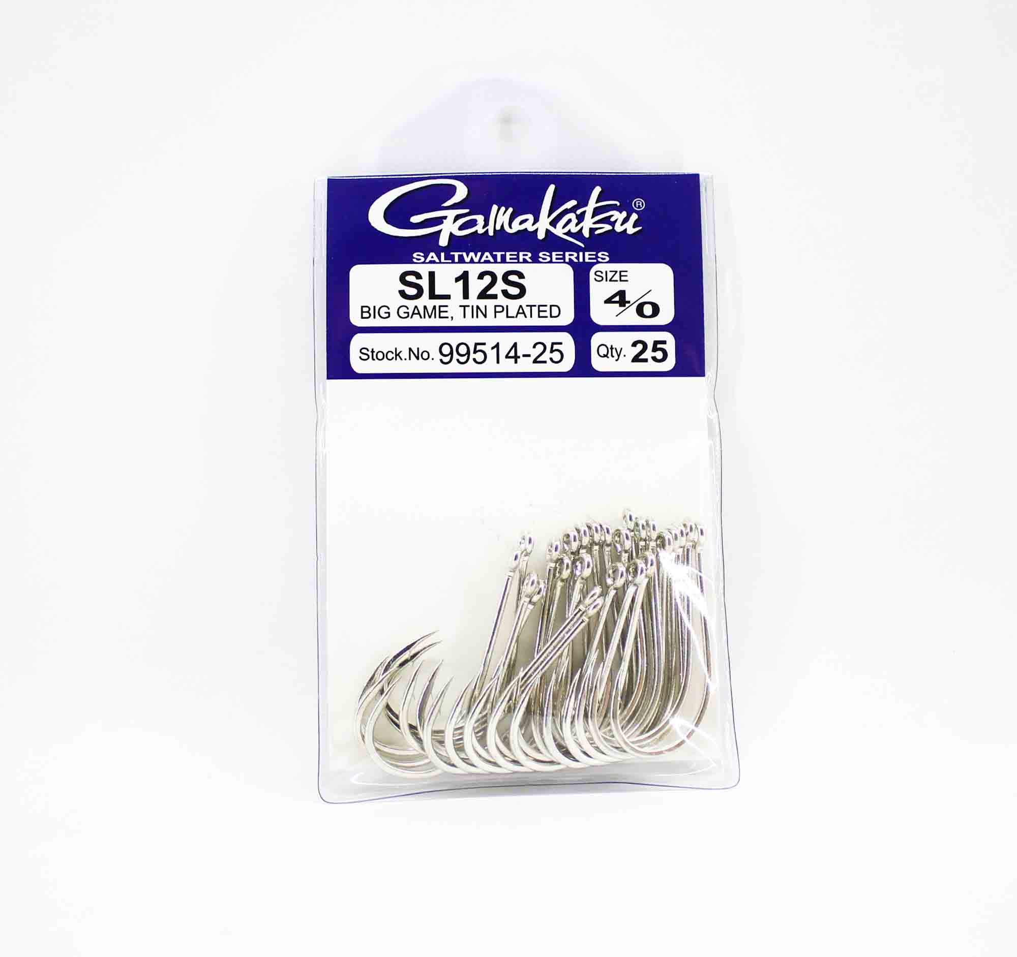 Gamakatsu SL12S луженые крючки для крупной дичи, размер 4/0, 25 штук в упаковке (6856)
Gamakatsu SL12S луженые крючки для крупной дичи, размер 4/0, 25 штук в упаковке (6856)