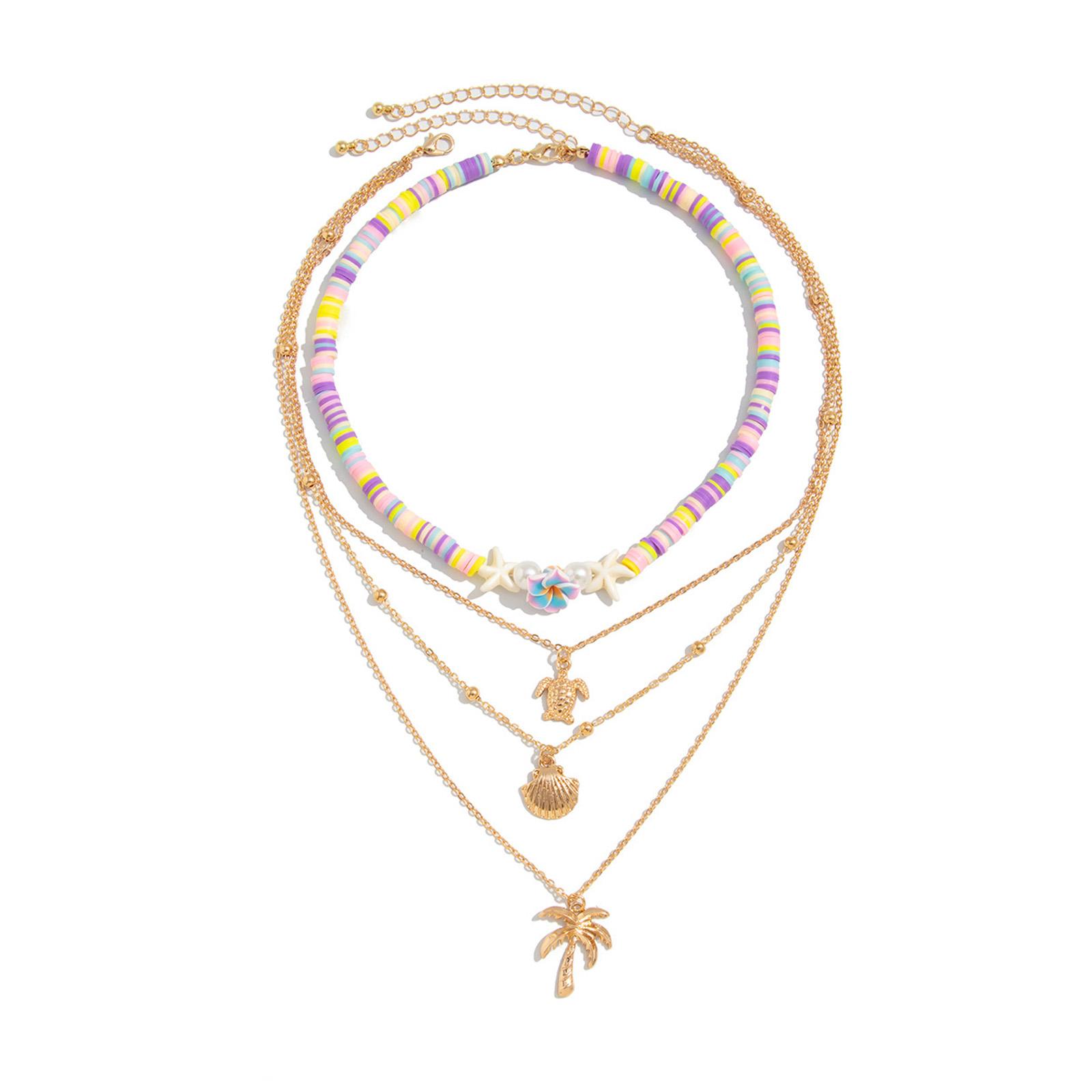 Ожерелье из бусин из мягкой полимерной глины для женщин, регулируемая многослойная цепочка на шею, натуральные пляжные украшения, богемная модная бижутерия C
Ожерелье из бусин из мягкой полимерной глины для женщин, регулируемая многослойная цепочка на шею, натуральные пляжные украшения, богемная модная бижутерия C