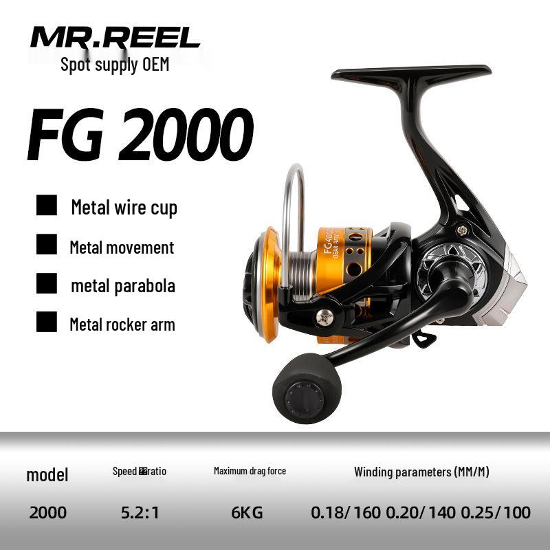 All-Metal Ultra-Light Spinning Reel with Slanted Lip & Shallow Spool for Lure & Sea Rods
All-Metal Ultra-Light Spinning Reel with Slanted Lip & Shallow Spool for Lure & Sea Rods