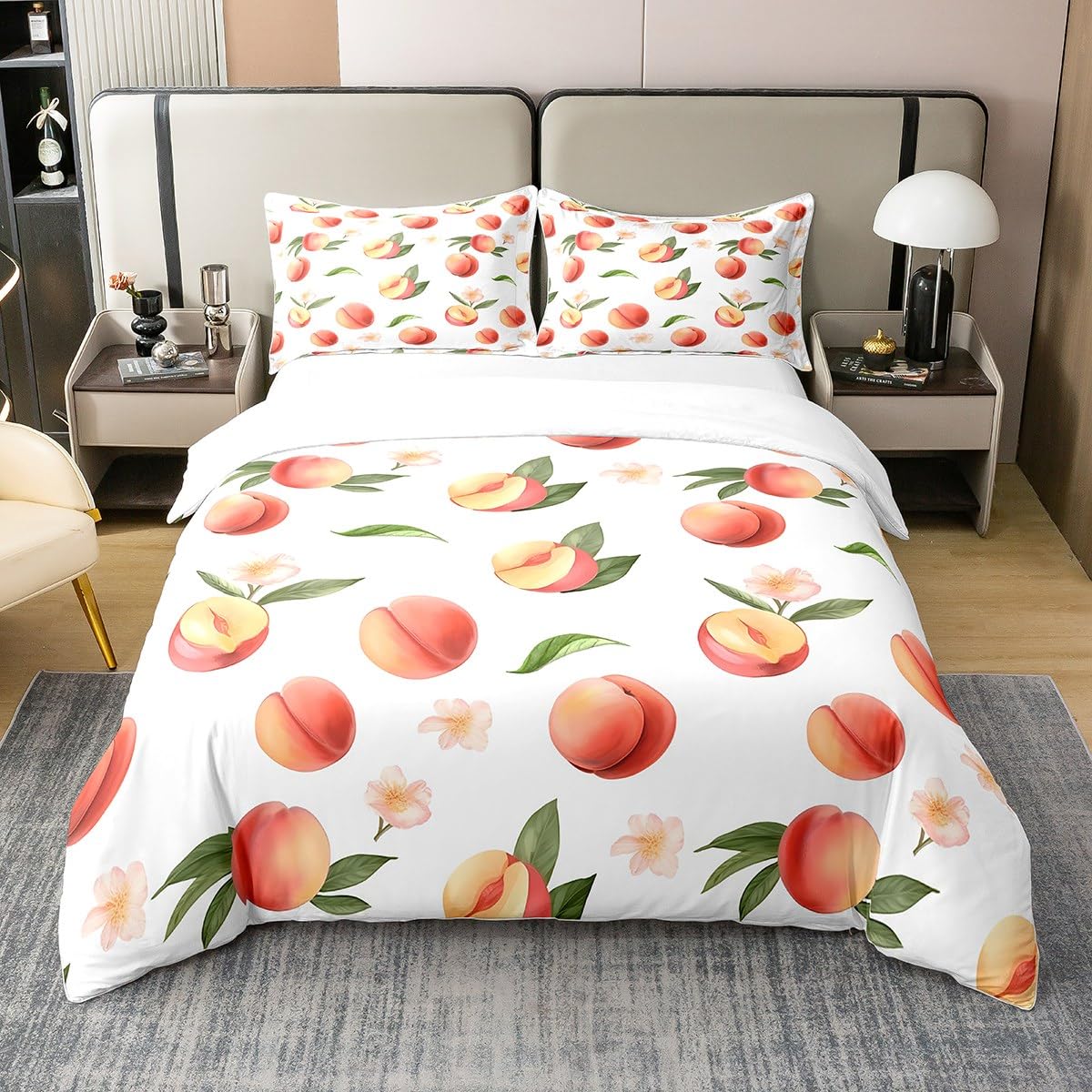Peaches Bedding Set Peach Duvet Cover Set for Kids Boys Girls Peaches Comforter Cover Sets Fruit Style Quilt Covers No Comforter 150x200cm 3pcs
Peaches Bedding Set Peach Duvet Cover Set for Kids Boys Girls Peaches Comforter Cover Sets Fruit Style Quilt Covers No Comforter 150x200cm 3pcs