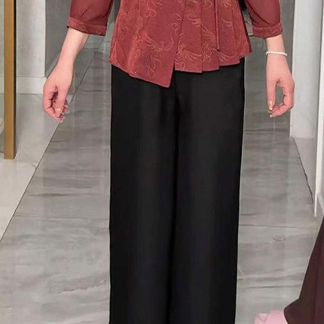 2026 Chinese Style Heavy Embroidery Spring/Summer Two-Piece Set: Short-Sleeved Top and Pants for Middle-Aged & Elderly Women XL (105-120 jin)
2026 Chinese Style Heavy Embroidery Spring/Summer Two-Piece Set: Short-Sleeved Top and Pants for Middle-Aged & Elderly Women XL (105-120 jin)