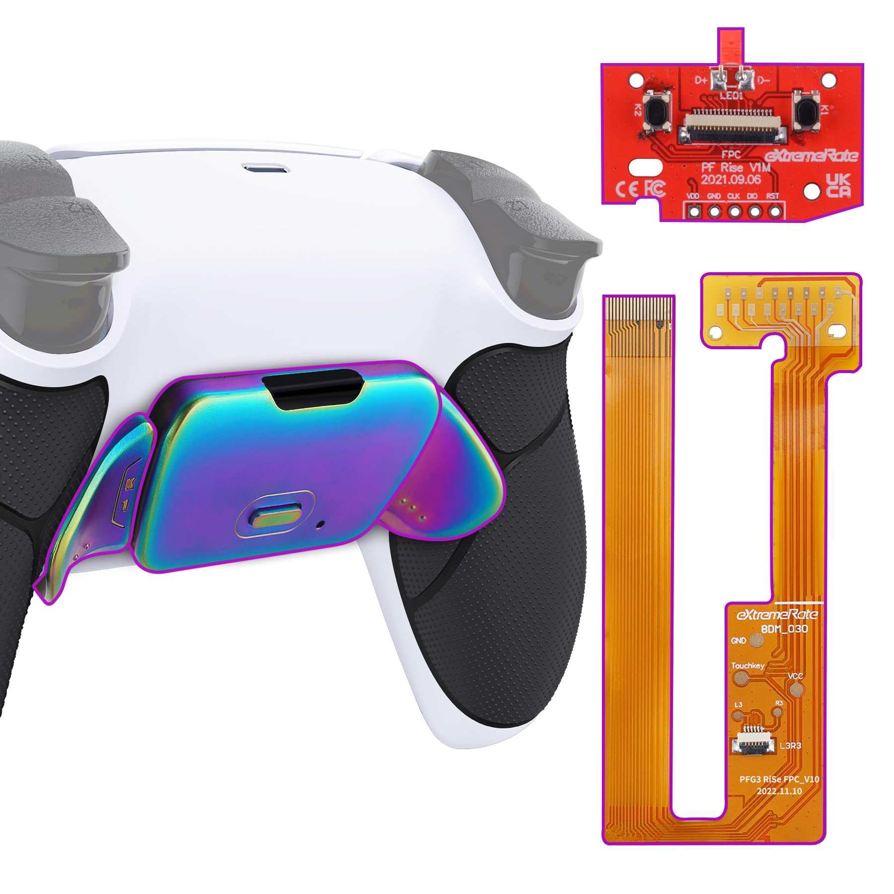 Not a eXtremeRate metal version rise remap kit with back paddle program grip for compatible with ps5 controller upgrade board and redesigned back case білий
Not a eXtremeRate metal version rise remap kit with back paddle program grip for compatible with ps5 controller upgrade board and redesigned back case білий