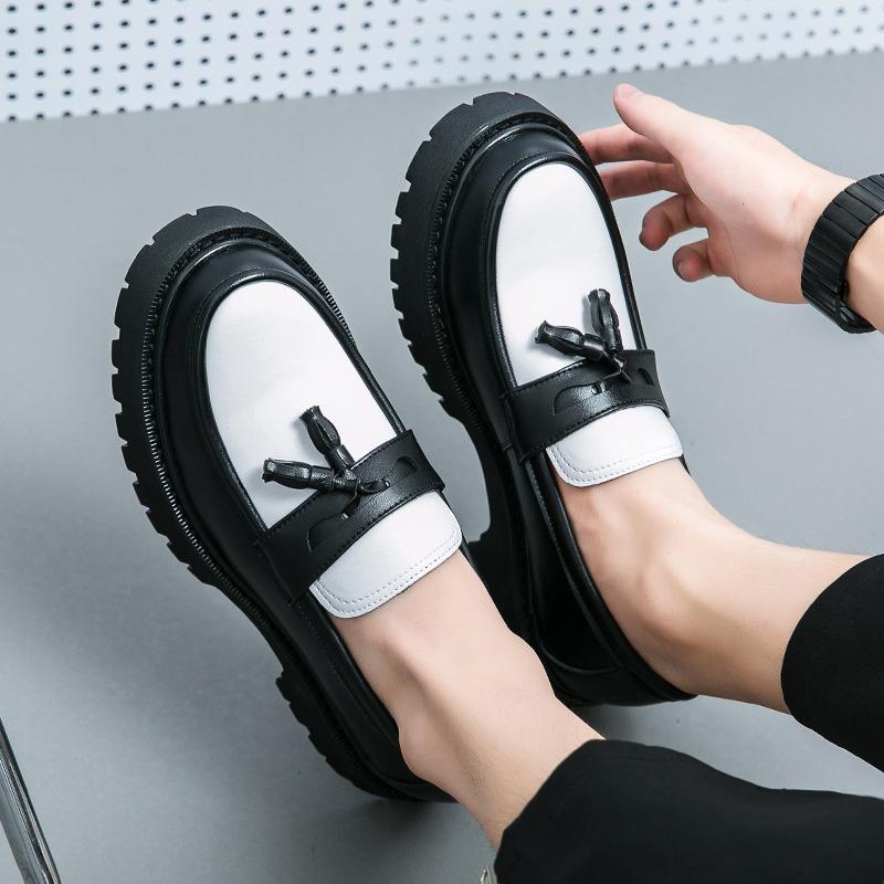 Four Seasons New Men s Low-top Thick-soled Height-increasing Leather Shoes Korean Version Contrasting Color Tassel Casual Fashion Youth Men s Shoes 38
Four Seasons New Men s Low-top Thick-soled Height-increasing Leather Shoes Korean Version Contrasting Color Tassel Casual Fashion Youth Men s Shoes 38