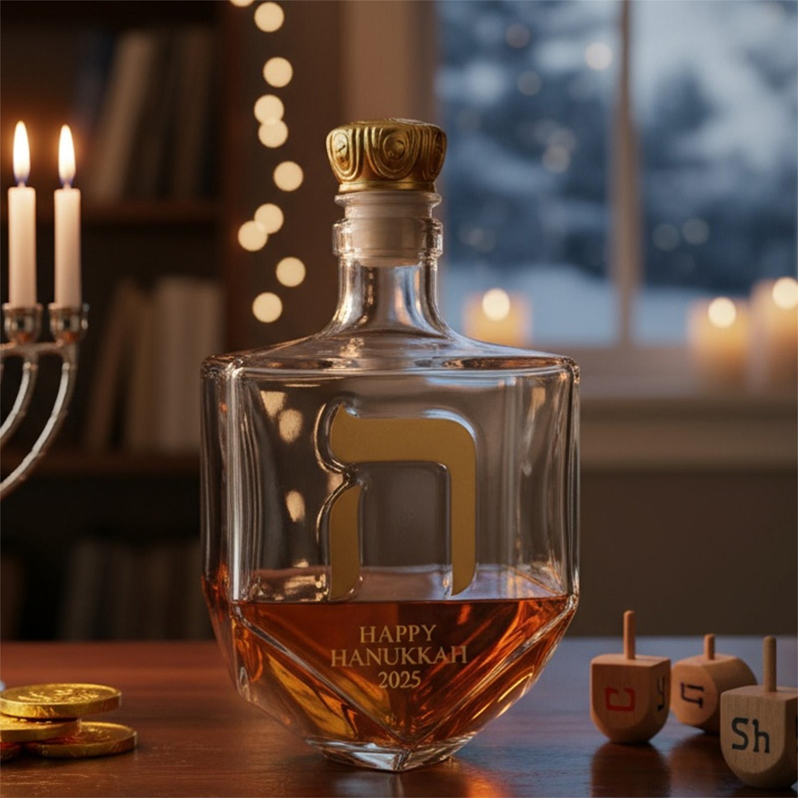 Hanukkah Dreidel Whiskey Bottle W/ Golden Hebrew Letters Crown Cap Novel Whiskey Bottles for Festival Home Bar Display China Mainland
Hanukkah Dreidel Whiskey Bottle W/ Golden Hebrew Letters Crown Cap Novel Whiskey Bottles for Festival Home Bar Display China Mainland