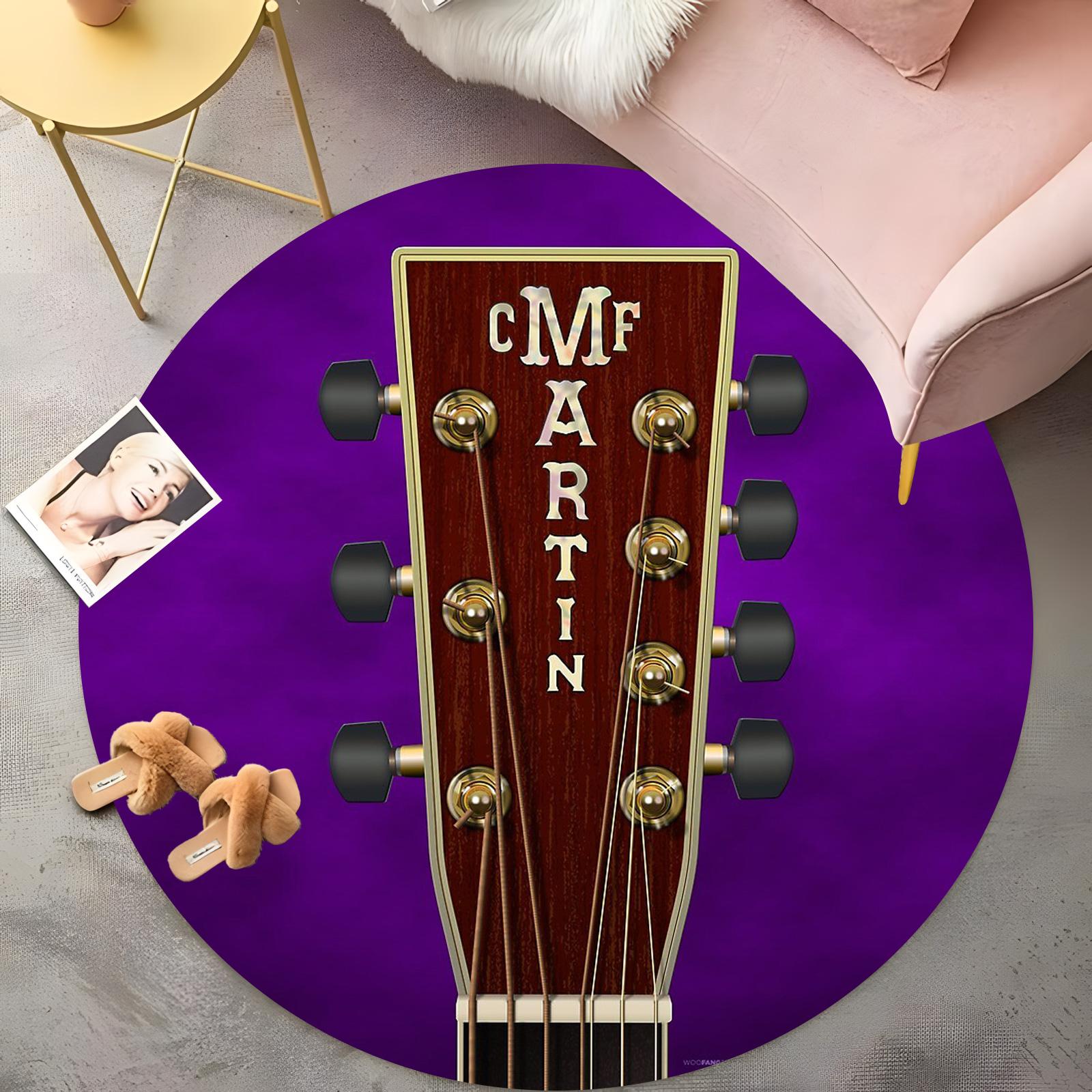 Guitar Head Design Rug Musical Instrument Decor for Bedroom or Living Room Purple Area Rugs with Gold Hardware Unique Home Decor 60cm
Guitar Head Design Rug Musical Instrument Decor for Bedroom or Living Room Purple Area Rugs with Gold Hardware Unique Home Decor 60cm