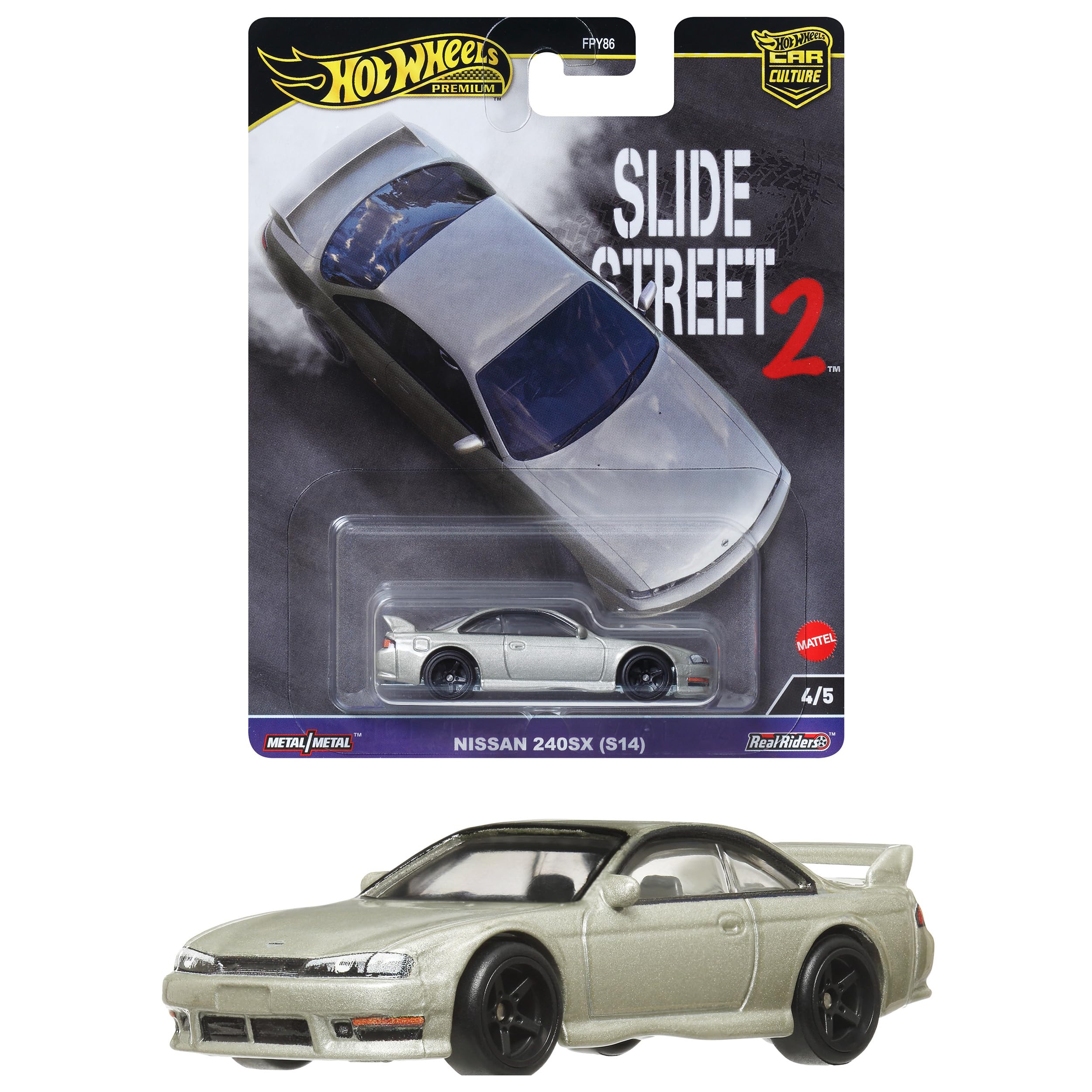 Hot Wheels Car Culture Slide Street Nissan 240SX Vehicle Toy Mini Car for Ages 3 and Up Silver HKC83 (S14) срібний
Hot Wheels Car Culture Slide Street Nissan 240SX Vehicle Toy Mini Car for Ages 3 and Up Silver HKC83 (S14) срібний