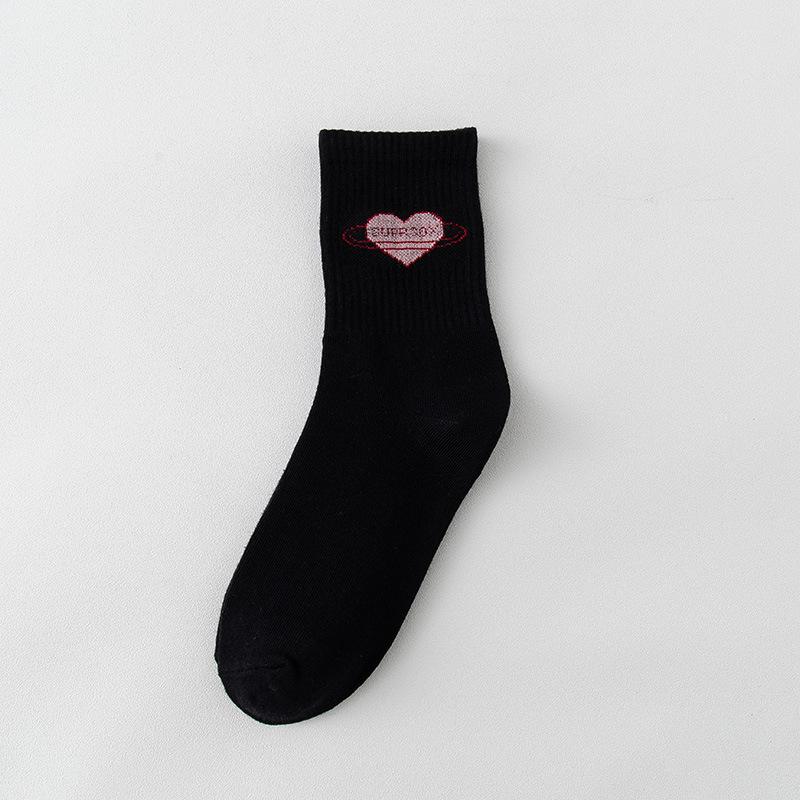 Белые чулки, носки до середины икры, хлопковые чулки, влагоотводящие, дезодорирующие, студенческие носки с узорами в форме сердечек, милые и модные 1 pair чёрный
Белые чулки, носки до середины икры, хлопковые чулки, влагоотводящие, дезодорирующие, студенческие носки с узорами в форме сердечек, милые и модные 1 pair чёрный