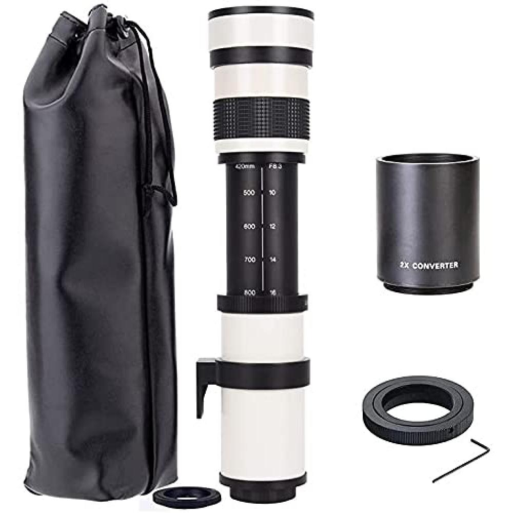 Телеобъектив с зумом JINTU 420–1600 мм F8.3–F16 для 80D, 70D, 77D, 60D, 60Da, 1Ds, Mark III и II 7D, 6D, 5D, 5DS Rebel T7i, T7s, T6s, T6i, T6, T5i, T5
Телеобъектив с зумом JINTU 420–1600 мм F8.3–F16 для 80D, 70D, 77D, 60D, 60Da, 1Ds, Mark III и II 7D, 6D, 5D, 5DS Rebel T7i, T7s, T6s, T6i, T6, T5i, T5