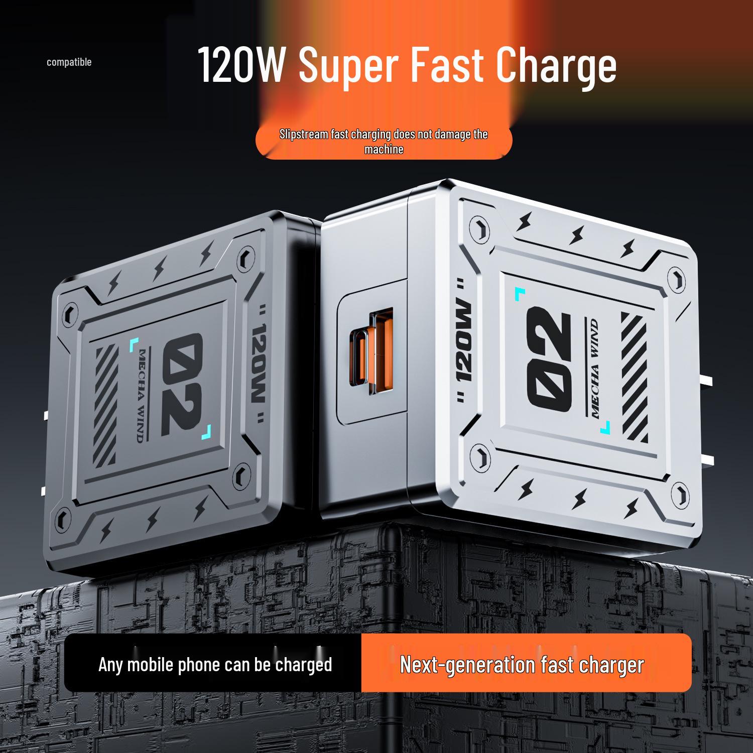 Universal Mecha Super Fast Charger for Apple, Android, Huawei, Xiaomi Phones
Universal Mecha Super Fast Charger for Apple, Android, Huawei, Xiaomi Phones