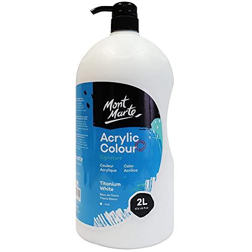 Mont Marte Acrylic Titanium White 2 Liters (2L) with Pump - Fast Drying, Strong Coverage, Suitable for Students and Artists. Acrylic Paint
Mont Marte Acrylic Titanium White 2 Liters (2L) with Pump - Fast Drying, Strong Coverage, Suitable for Students and Artists. Acrylic Paint