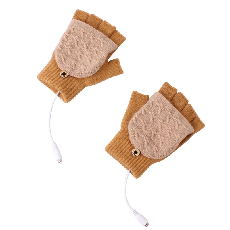 Women USB Heated Gloves Mitten Winter Warm Laptop Gloves Full And Halfs Hands Heated Fingerless Heating Knitting Guantes Mujer верблюд
Women USB Heated Gloves Mitten Winter Warm Laptop Gloves Full And Halfs Hands Heated Fingerless Heating Knitting Guantes Mujer верблюд