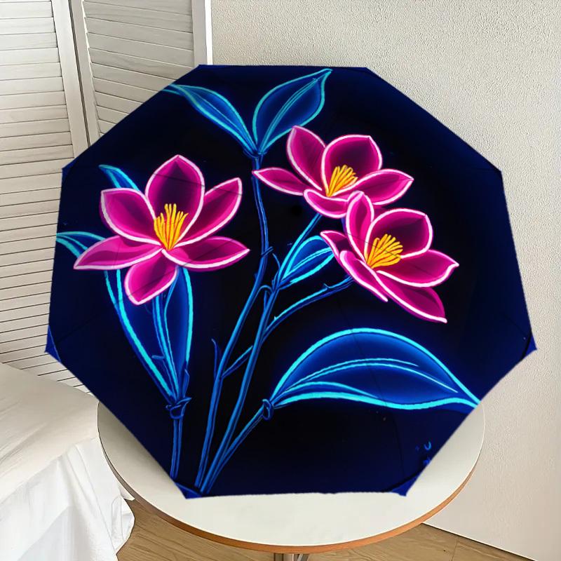 1pc Neon Pink Flowers with Blue Leaves Umbrella with Plastic Handle,Suitable for All Seasons Home Travel Outdoor UmbrellaDD1101
1pc Neon Pink Flowers with Blue Leaves Umbrella with Plastic Handle,Suitable for All Seasons Home Travel Outdoor UmbrellaDD1101