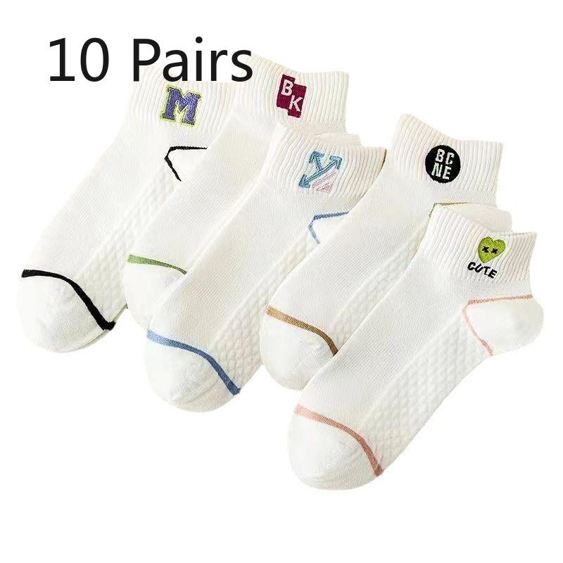 10 пар женских летних тонких влагоотводящих повседневных спортивных сетчатых дышащих белых хлопковых носков 10 Pairs
10 пар женских летних тонких влагоотводящих повседневных спортивных сетчатых дышащих белых хлопковых носков 10 Pairs