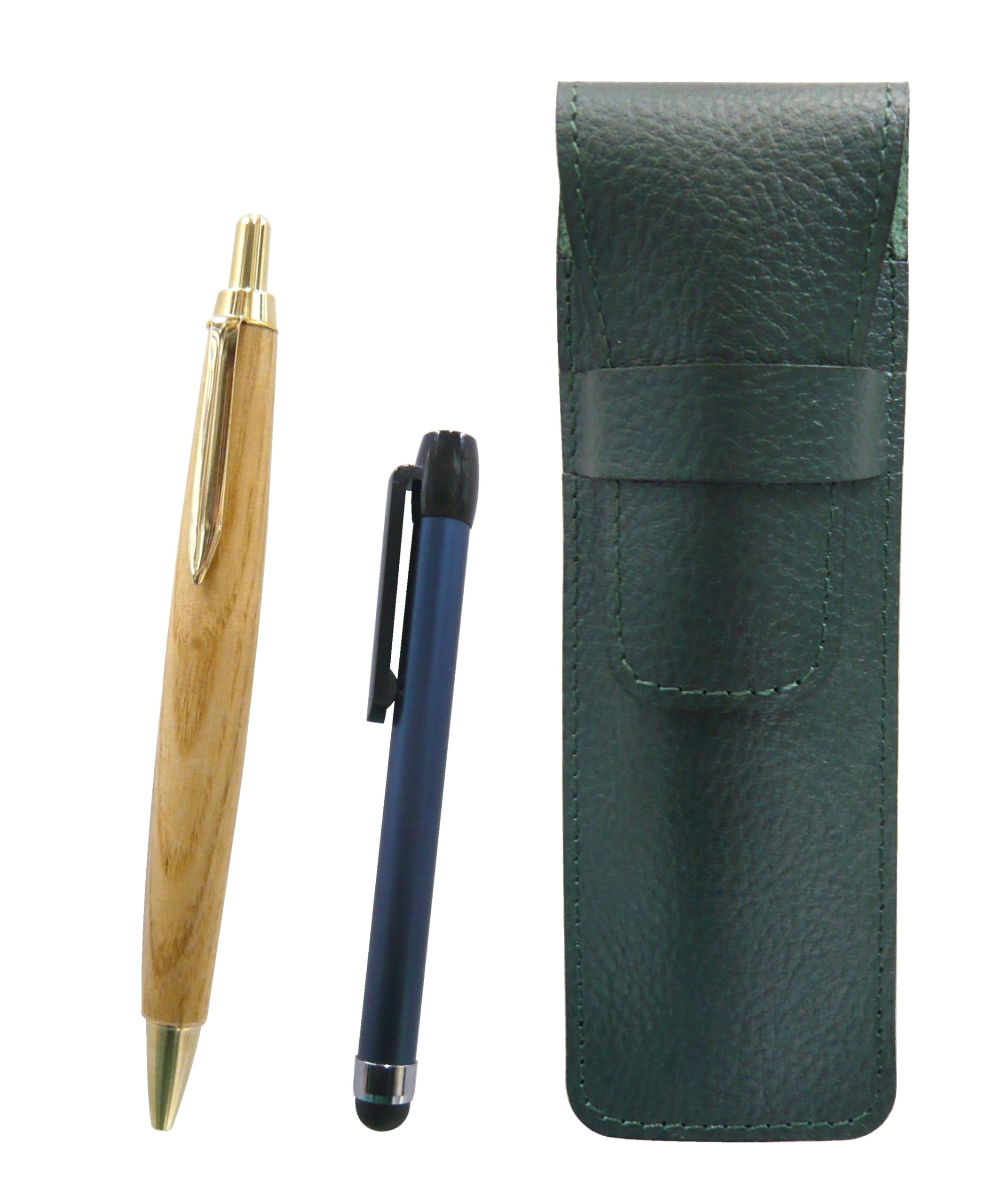 Grained leather pencil case moss green metal touch rod blue and maple wood shaft retro ballpoint pen set SASMG-ALL-HS47S
Grained leather pencil case moss green metal touch rod blue and maple wood shaft retro ballpoint pen set SASMG-ALL-HS47S
