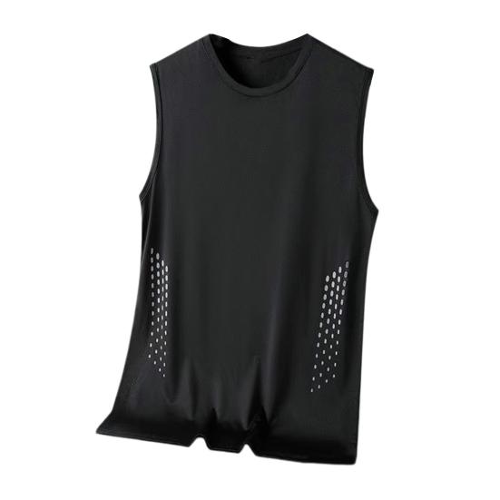 Men Vest Round Neck Sleeveless Breathable Holes Tank Tops Color Block Quick Drying Summer Ice Silk Camisole Fitness Training Activewear Size#XL чёрный
Men Vest Round Neck Sleeveless Breathable Holes Tank Tops Color Block Quick Drying Summer Ice Silk Camisole Fitness Training Activewear Size#XL чёрный