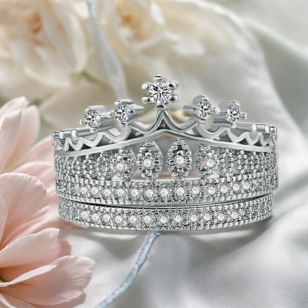 ZHOUYANG Princess s Crown Rings for Women Silver Color Fashion Crystal Cubic Zirconia Engagement Wedding Jewelry ZYR685 6
ZHOUYANG Princess s Crown Rings for Women Silver Color Fashion Crystal Cubic Zirconia Engagement Wedding Jewelry ZYR685 6
